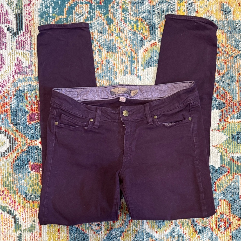 PAIGE Women's Purple skyline Skinny Jeans size 30
